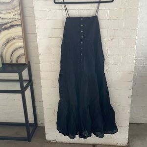 J Crew Black Sheer Midi Cover Up